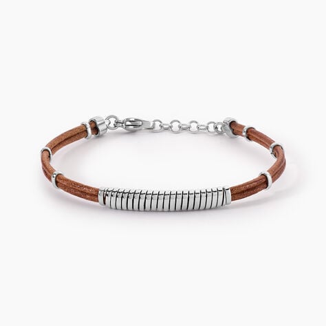 Bracelet Cuir De Vache Marron - Bracelets cuir Homme | Marc Orian