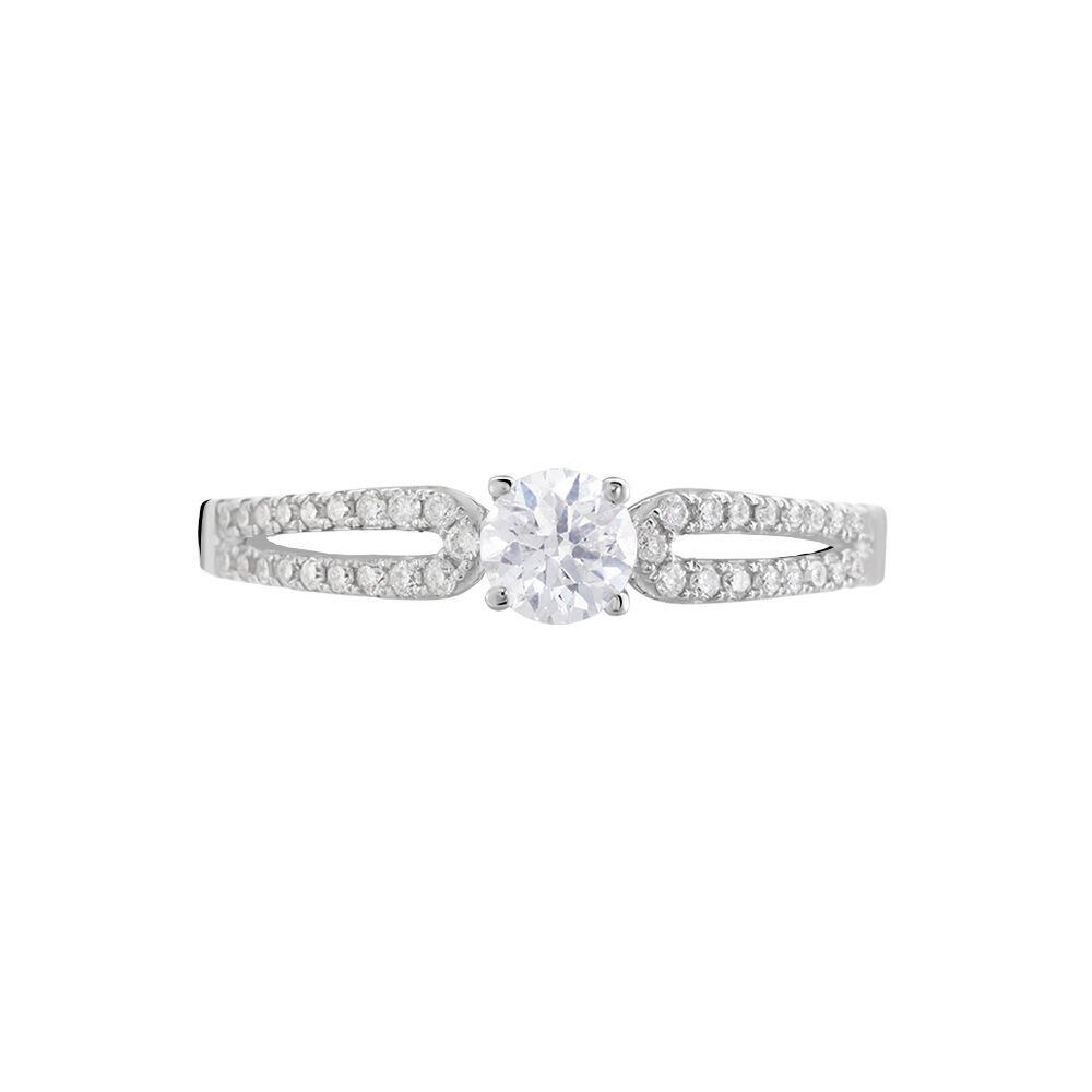 Bague Solitaire Katalina Or Blanc Diamant - Parures de mariage Femme | Marc Orian