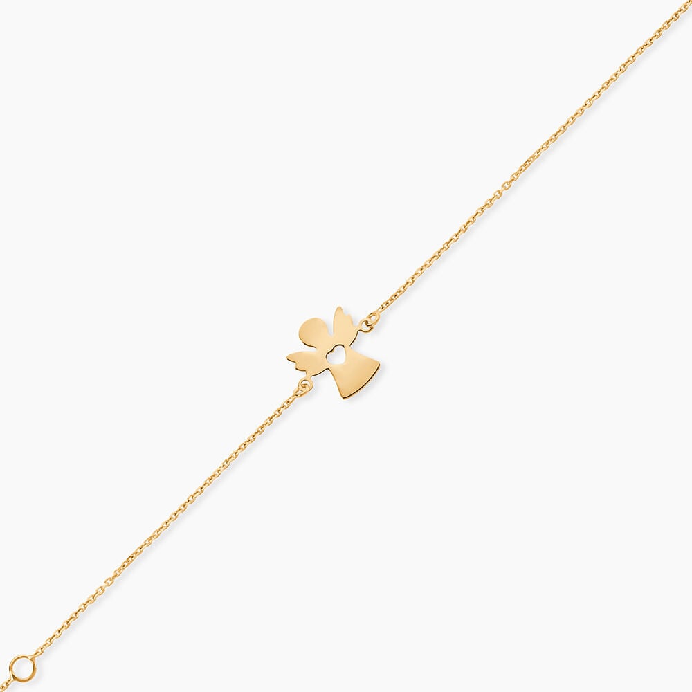 Bracelet Hallie Ange Et Coeur Or Jaune - Bracelets cha&icirc;nes Enfant | Marc Orian