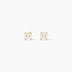Boucles D'oreilles Puces Victoria Or Jaune Diamant - Clous d'oreilles Famille | Marc Orian