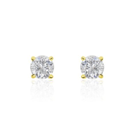 Boucles D'oreilles Puces Victoria Or Jaune Diamant - Clous d'oreilles Famille | Marc Orian