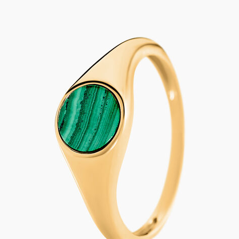 Chevalière Kenith Or Jaune Malachite - Chevalières Famille | Marc Orian