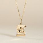 Pendentif Hanne Ange Parchemin Or Jaune - Bijoux personnalis&eacute;s Famille | Marc Orian