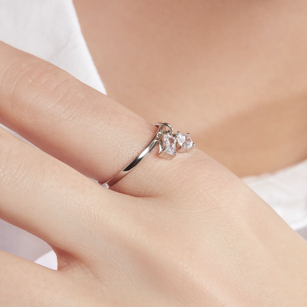 Bague Aoibhin Argent Blanc Oxyde De Zirconium - Bijoux fantaisie Femme | Marc Orian