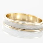 Alliance Effet Mat Ruban Plat Or Bicolore - Alliances duo Unisex | Marc Orian