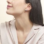 Boucles D'oreilles Puces Ayana Argent Blanc - Puces Femme | Marc Orian