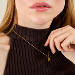 Collier Amale Acier Jaune Oxyde De Zirconium - Colliers avec pierres Femme | Marc Orian