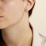 Boucles D'oreilles Puces Elda Serti Clos Or Jaune Oxyde De Zirconium - Puces Femme | Marc Orian