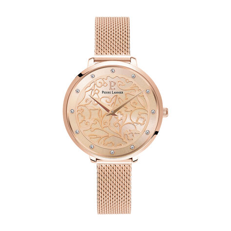 Montre Pierre Lannier Eolia Doré Rose - Montres étanches Femme | Marc Orian