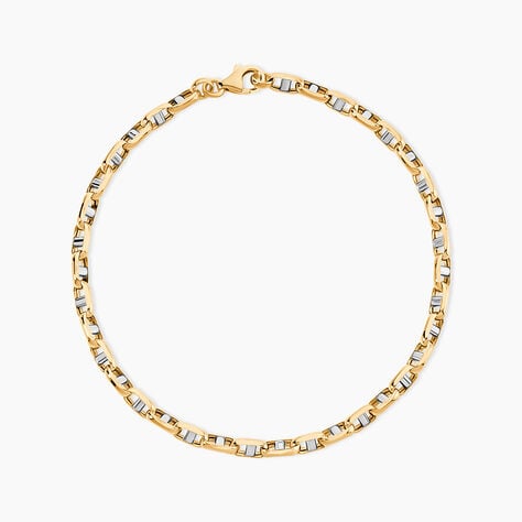 Bracelet Carlo Or Bicolore Maille Marine Ronde - Bracelets mailles Homme | Marc Orian