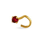 Piercing De Nez Friea Serti Griffe Or Jaune Rubis - Piercing Nez Femme | Marc Orian