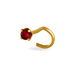 Piercing De Nez Friea Serti Griffe Or Jaune Rubis - Piercing Nez Femme | Marc Orian