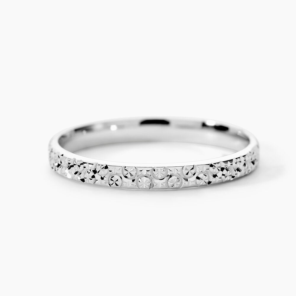 Alliance Fantaisie Diamantee Or Blanc - Alliances duo Unisex | Marc Orian