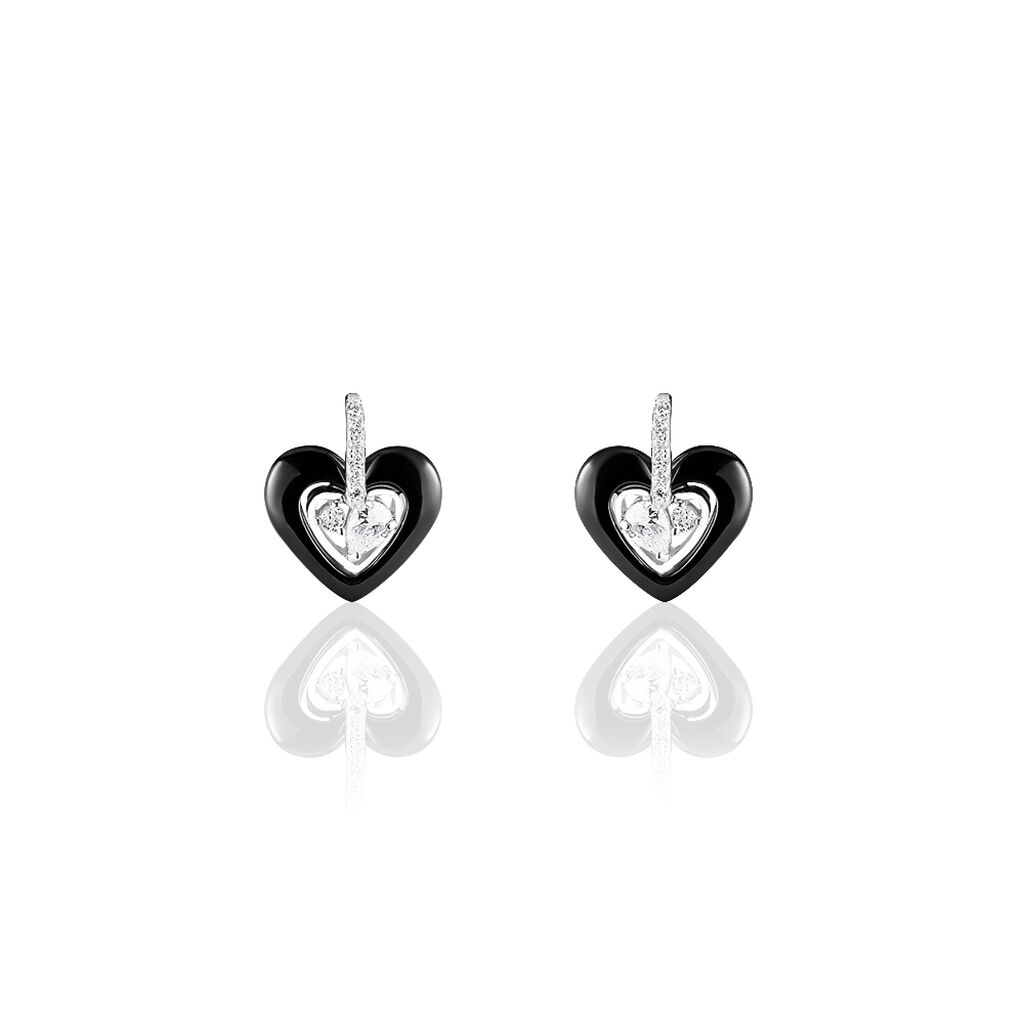 Boucles D'oreilles Pendantes Narjess Argent Blanc Oxyde De Zirconium - Pendantes Femme | Marc Orian