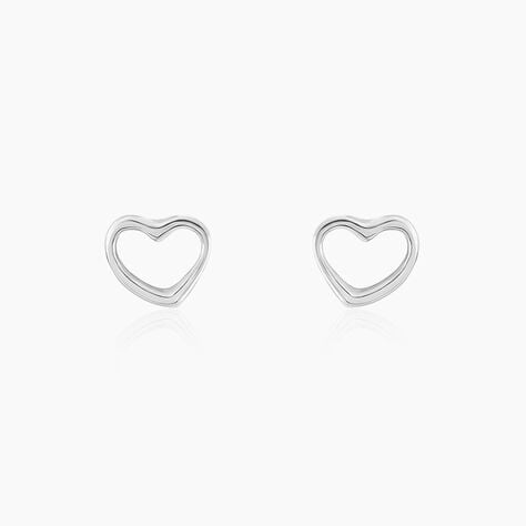 Boucles D'oreilles Puces Amerigo Argent Blanc - Puces Femme | Marc Orian