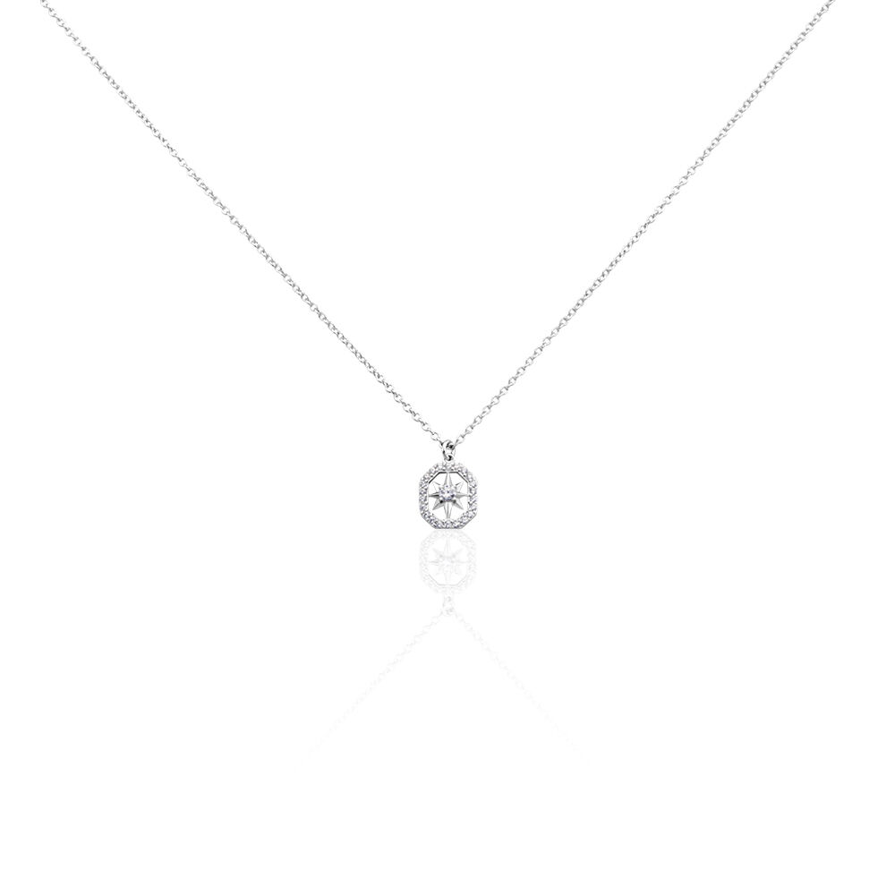 Collier Ray Argent Oxyde De Zirconium - Colliers avec pierres Femme | Marc Orian