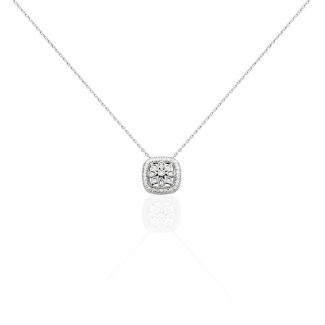 Collier Alixia Or Blanc Diamant - Colliers avec pierres Femme | Marc Orian