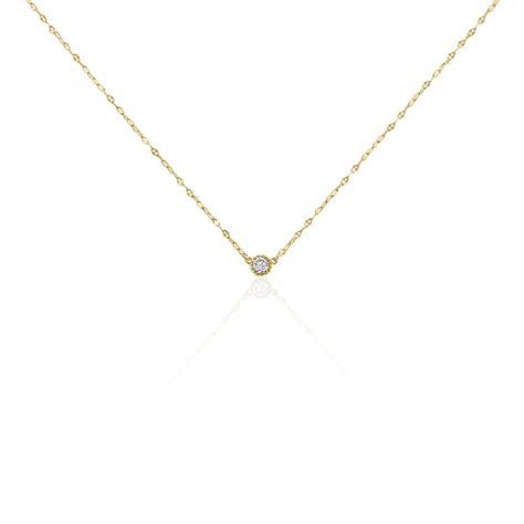 Collier Plaqué Or Jaune Lyn Oxyde De Zirconium - Colliers avec pierres Femme | Marc Orian
