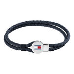 Bracelet Tommy Hilfiger Bruce Cuir De Veau Bleu - Bracelets cuir Homme | Marc Orian