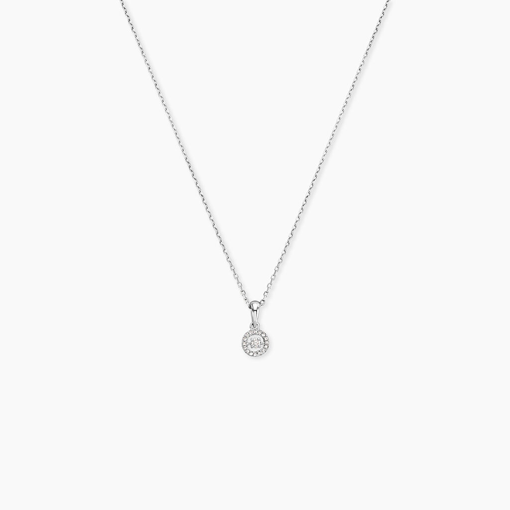 Collier Domitia Or Blanc Diamant - Colliers avec pierres Femme | Marc Orian