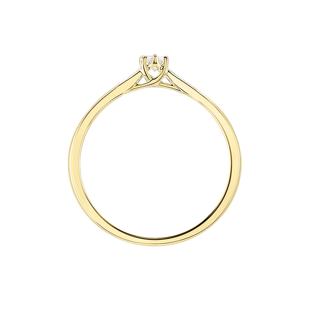 Bague Solitaire Athena Or Jaune Diamant - Parures de mariage Femme | Marc Orian