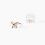 Boucles D'oreilles Puces Jemila Or Jaune Oxyde De Zirconium - Puces Famille | Marc Orian