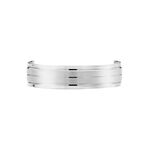 Alliance Basile Ruban Plat Or Blanc - Alliances duo Unisex | Marc Orian