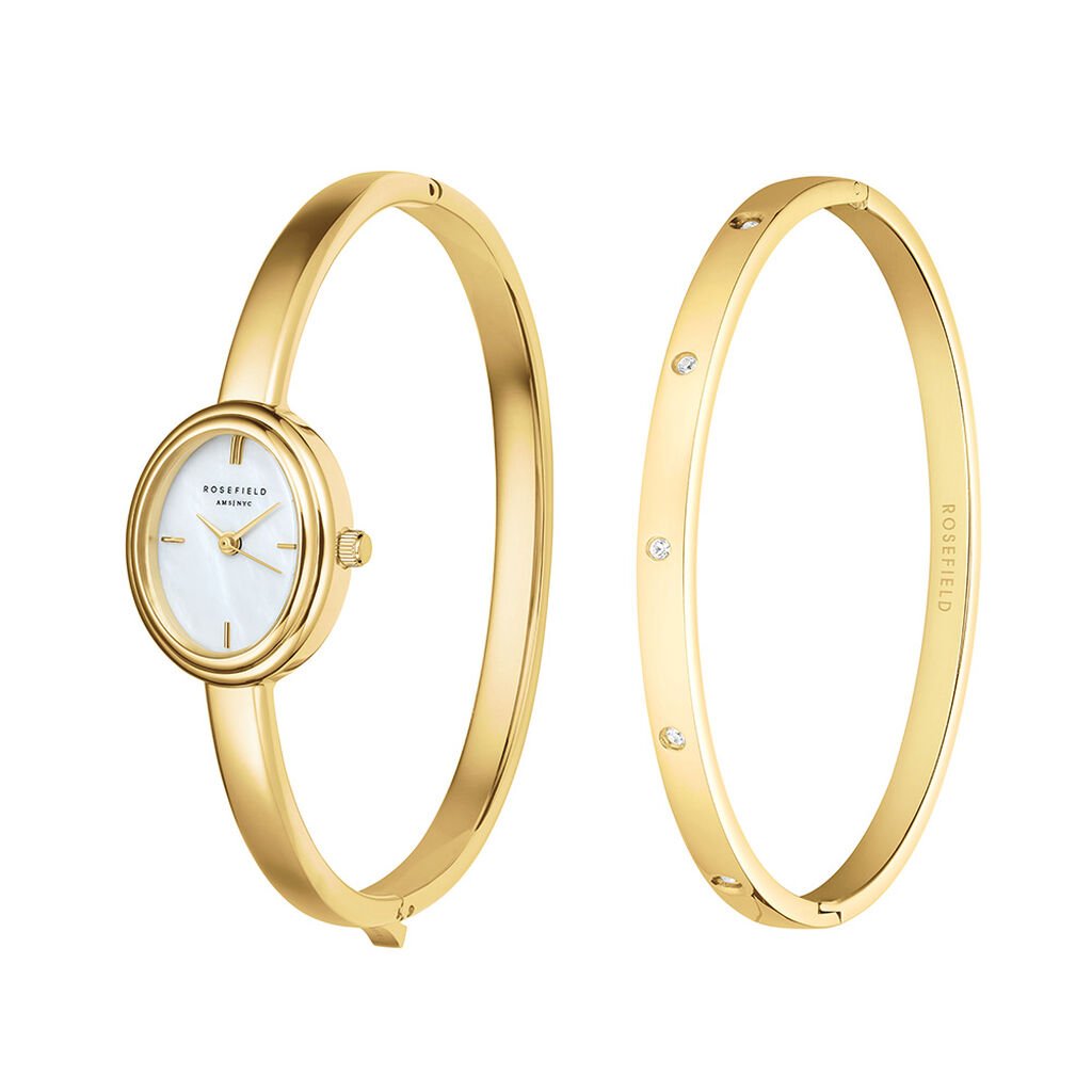 Coffret De Montre Rosefield Studio Bangle Nacre Blanche - Montres &eacute;tanches Femme | Marc Orian