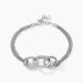 Bracelet Abassia Argent Blanc - Bracelets Anneaux Entrelaces Femme | Marc Orian