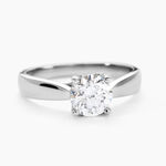 Bague Vicoeuria Ld Platine Blanc Diamant Synth&eacute;tique - Solitaires Femme | Marc Orian