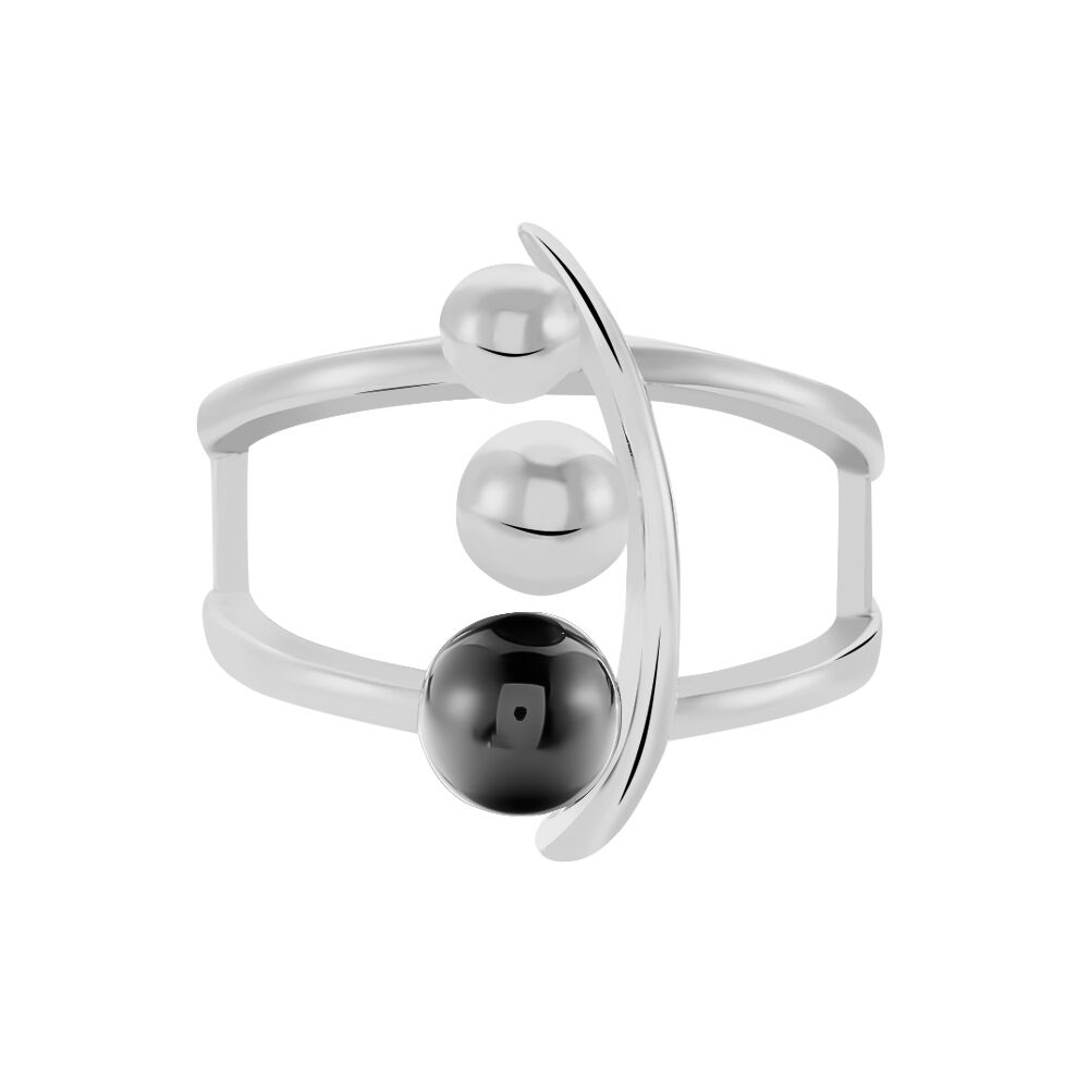 Bague Cleya Argent Blanc Céramique - Bagues avec pierre Femme | Marc Orian