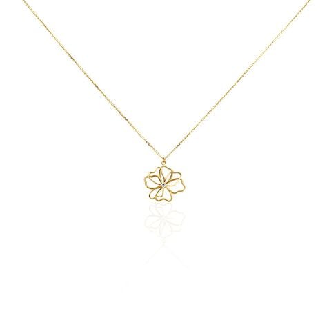 Collier Floraison Dor&eacute;e Or Jaune Oxyde De Zirconium - Colliers avec pierres Femme | Marc Orian