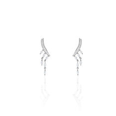 Bijoux D'oreilles Salera Argent Blanc Oxyde De Zirconium - Boucles d'oreilles Ear cuffs Femme | Marc Orian