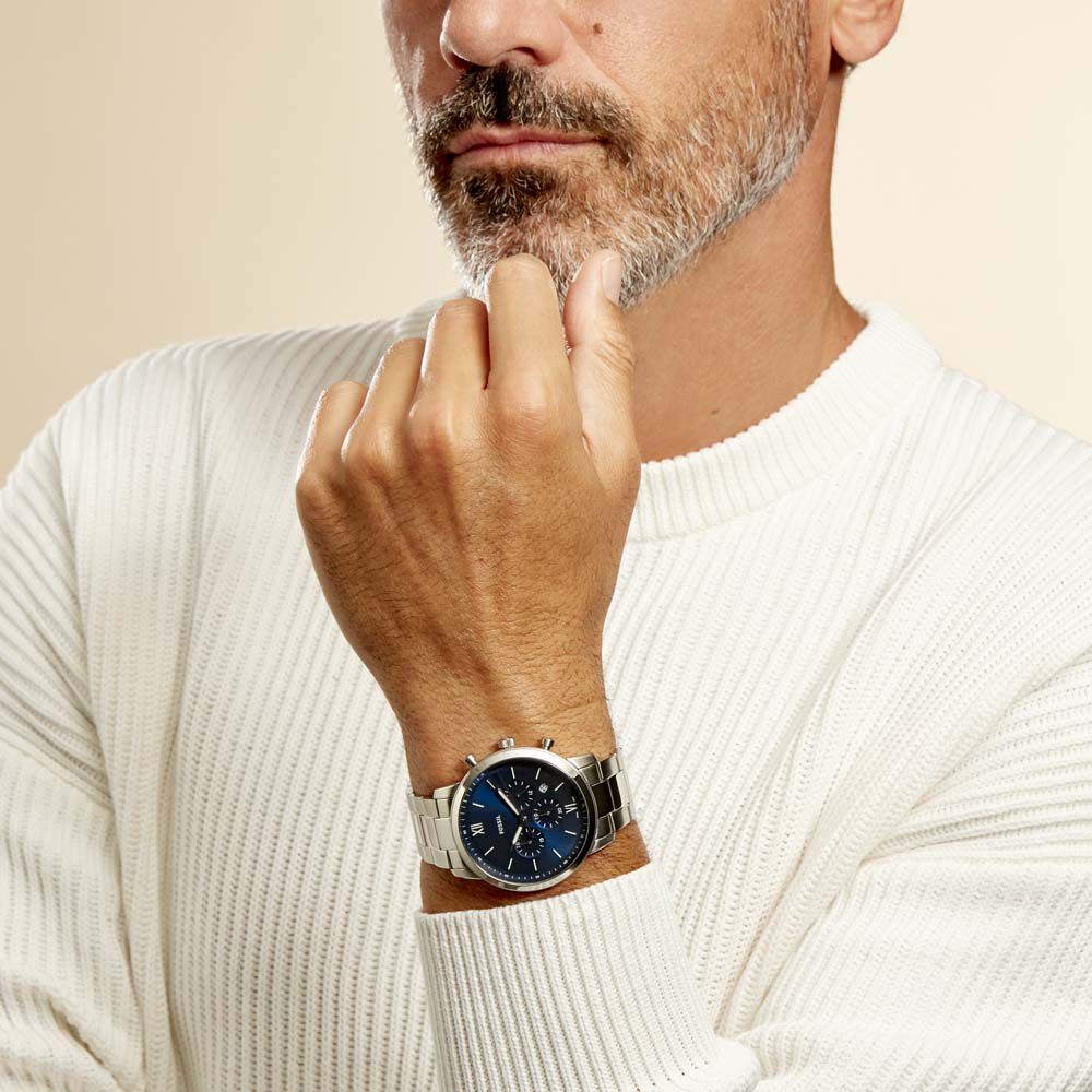 Montre Fossil Neutra Chrono Bleu - Montres étanches Homme | Marc Orian