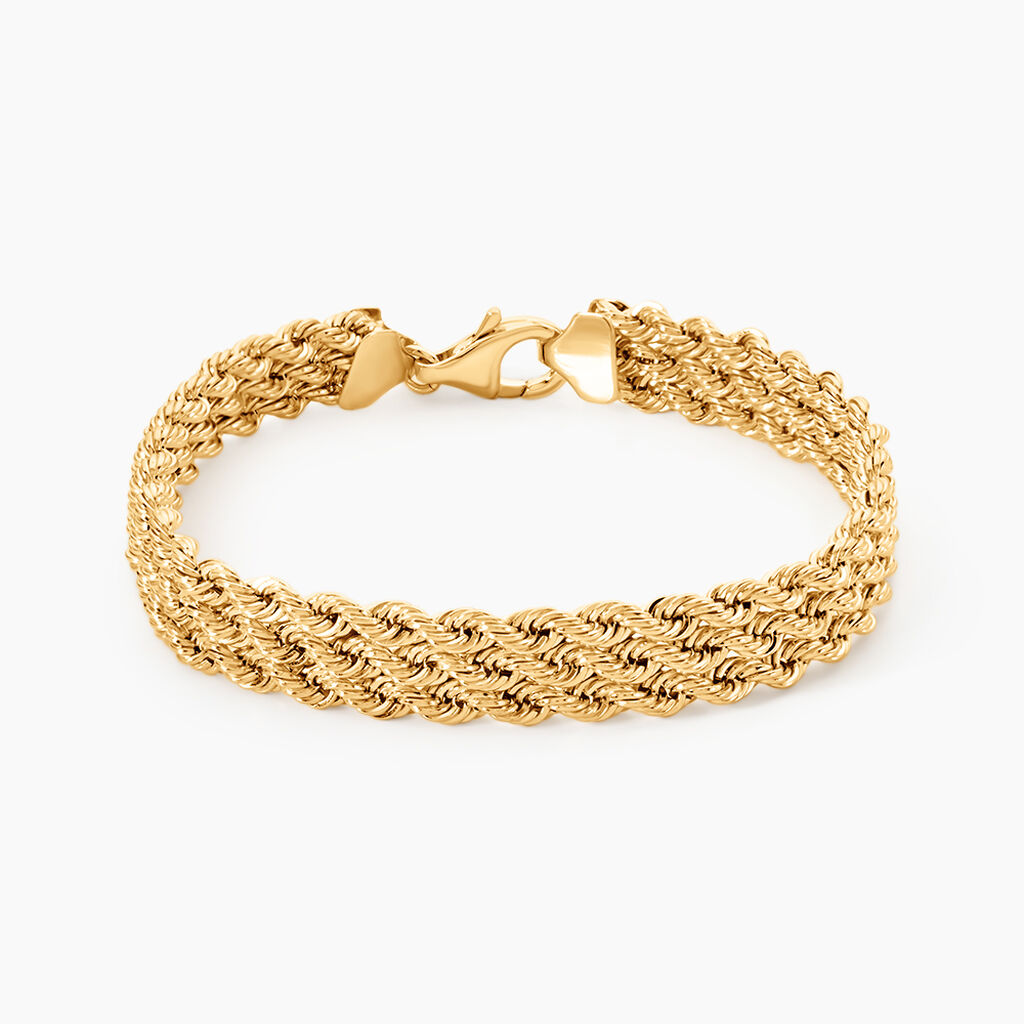 Bracelet Cordelia Maille Corde 3 Rangs Or Jaune - Bracelets mailles Femme | Marc Orian