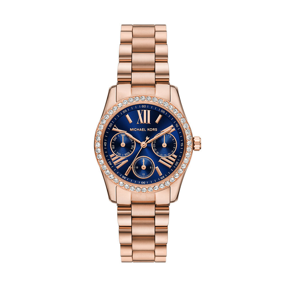 Montre Michael Kors Lexington Lux Bleu - Nouveautés Femme | Marc Orian
