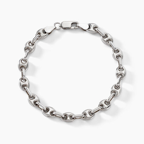 Bracelet Carrus Argent Blanc - Bracelets mailles Homme | Marc Orian