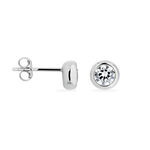Boucles D'oreilles Puces Talya Argent Blanc Oxyde De Zirconium - Puces Femme | Marc Orian