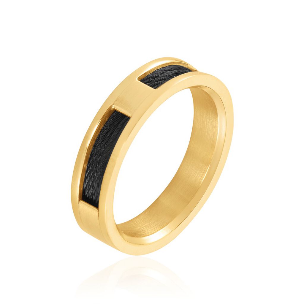 Bague Phebus Him Acier Jaune - Bagues dorées Homme | Marc Orian