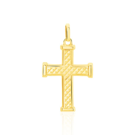 Pendentif Benny Croix Ciselee Or Jaune - Pendentifs Famille | Marc Orian