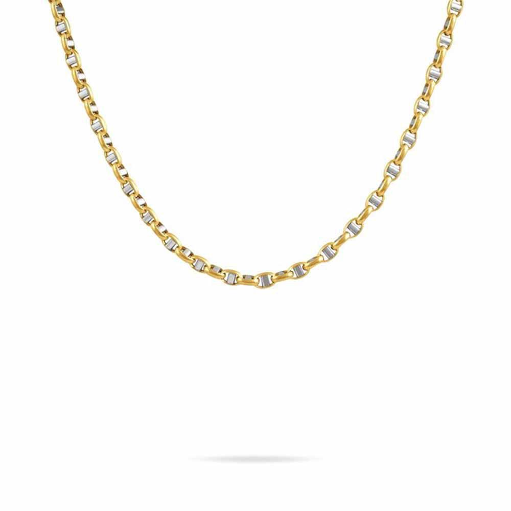 Collier Carlo Or Bicolore Maille Marine Ronde - Colliers ras du cou Femme | Marc Orian