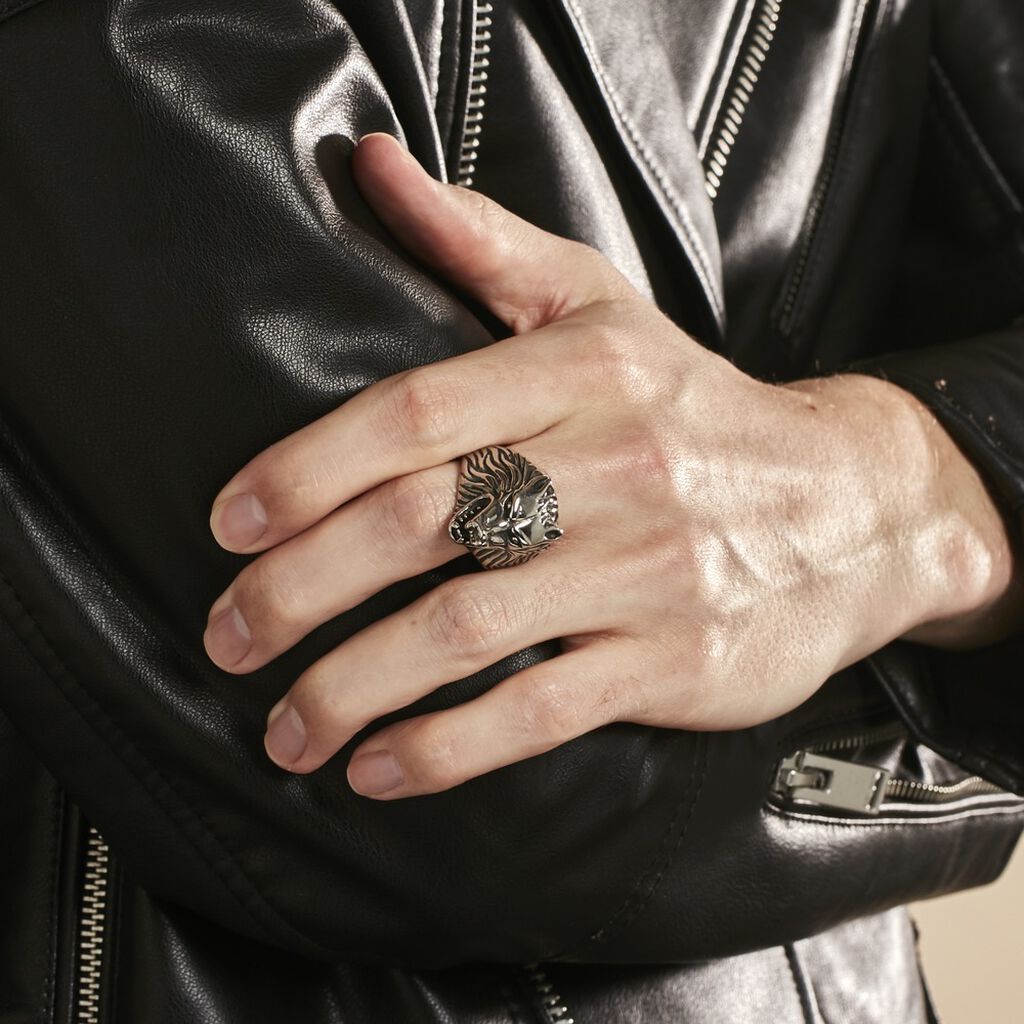 Bague Acier Vieillit Ronel - Bague fantaisie Homme | Marc Orian