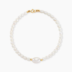 Bracelet Akil Or Jaune Perle De Culture - Bracelets chaînes Femme | Marc Orian