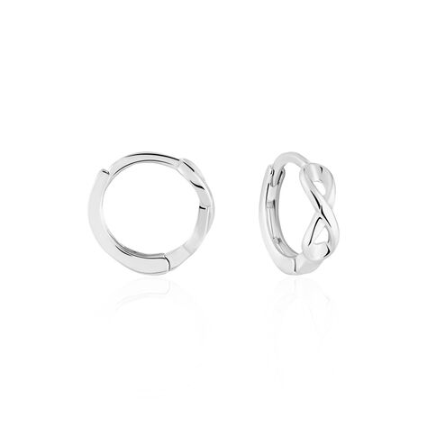 Cr&eacute;oles Argent Blanc Ingmar Infini - Cr&eacute;oles Femme | Marc Orian