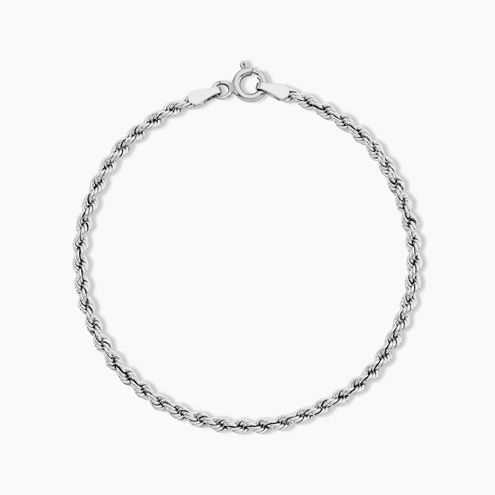 Bracelet Cordelia Maille Corde Or Blanc - Bracelets mailles Femme | Marc Orian
