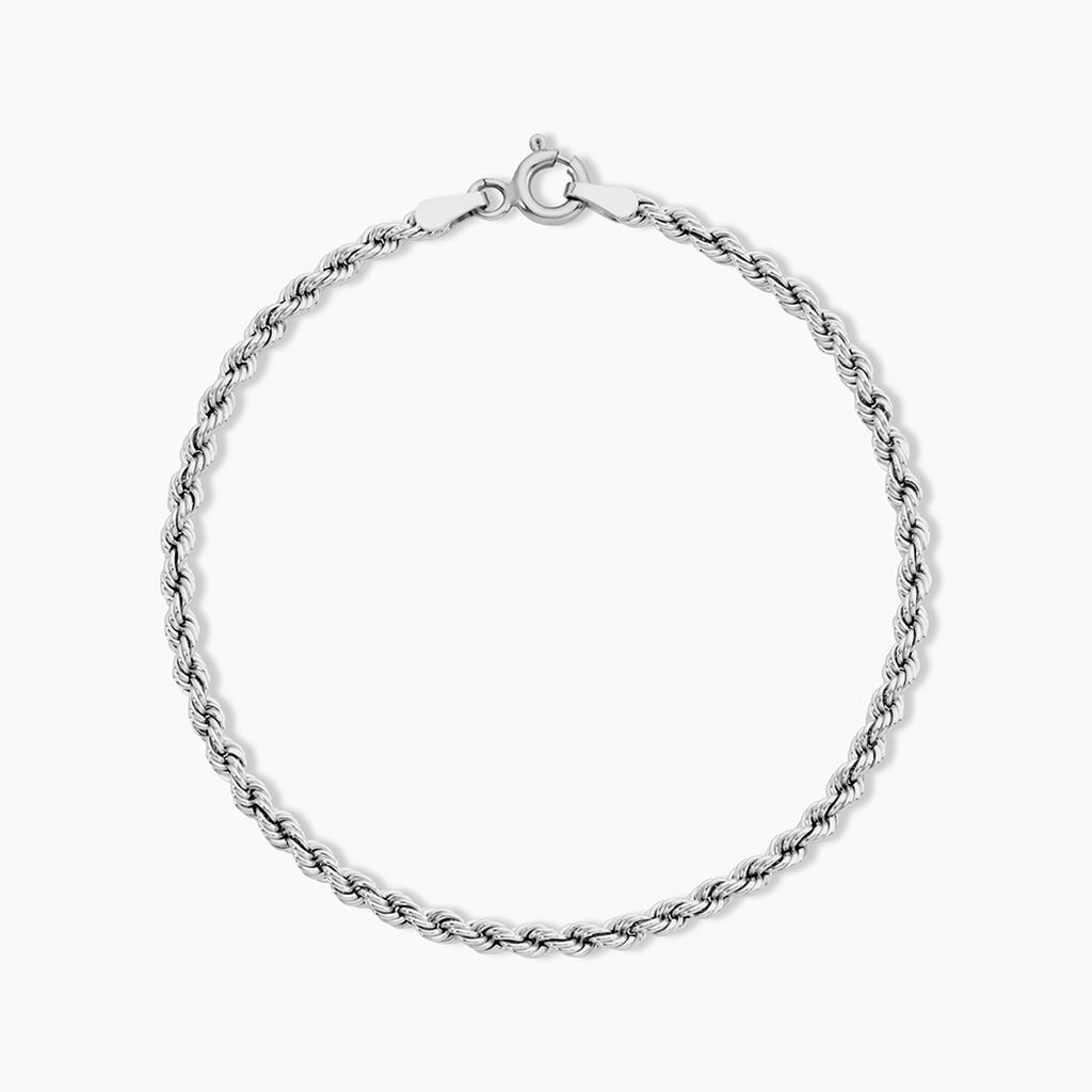 Bracelet Cordelia Maille Corde Or Blanc - Bracelets mailles Femme | Marc Orian