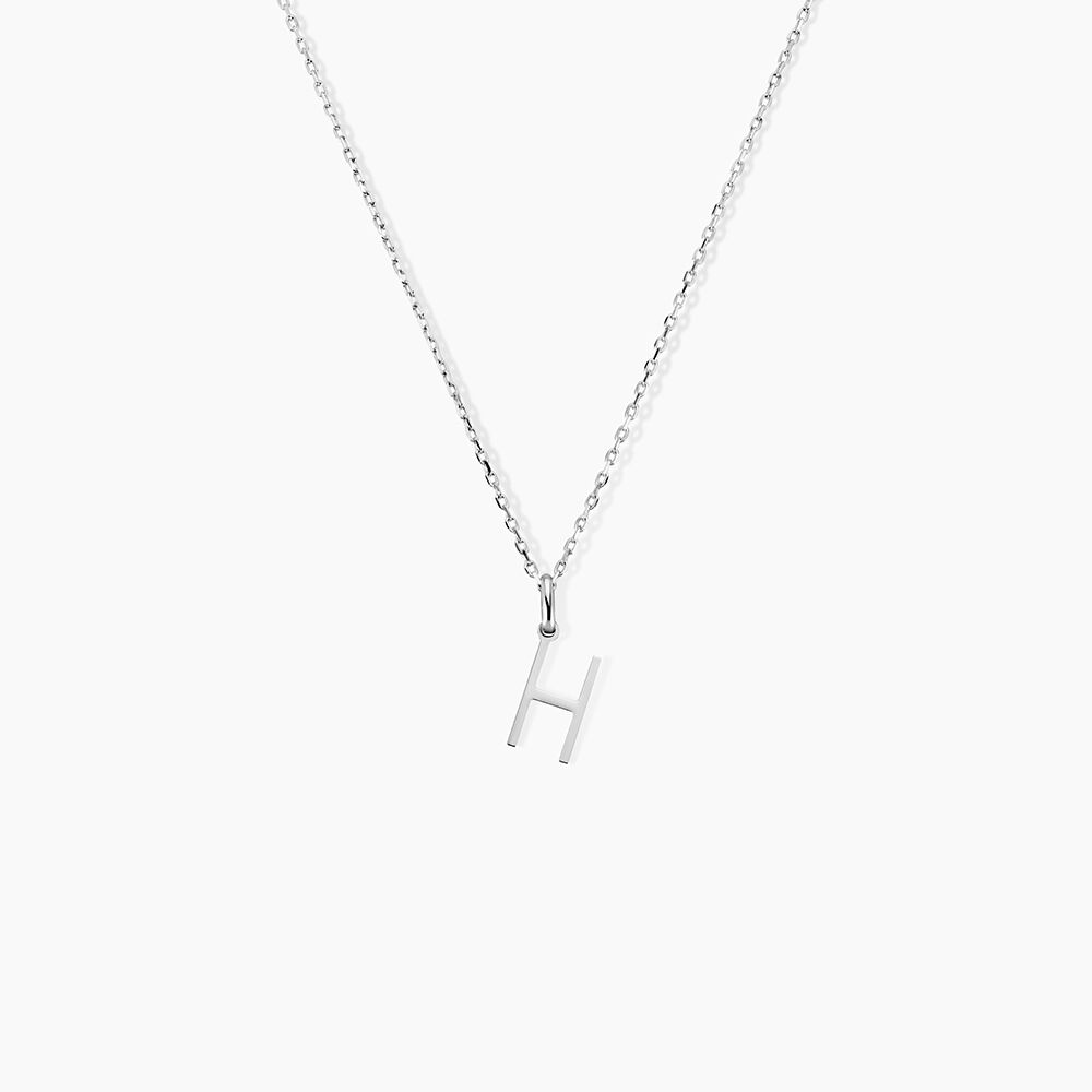 Pendentif Ionia Lettre Or Blanc - Pendentifs Famille | Marc Orian