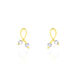 Boucles D'oreilles Puces Alvina Ruban Or Jaune Oxyde De Zirconium - Puces Femme | Marc Orian
