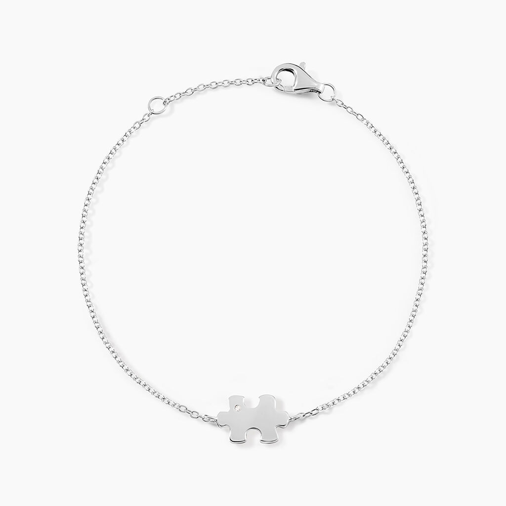 Bracelet R&eacute;jane Argent Blanc Oxyde De Zirconium - Bracelets fantaisie Femme | Marc Orian