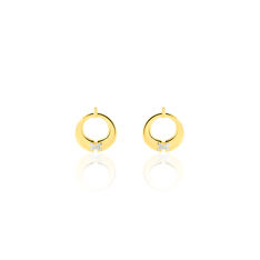 Boucles D'oreilles Pendantes Or Jaune Oxyde De Zirconium - Boucles d'oreilles Pendantes Femme | Marc Orian